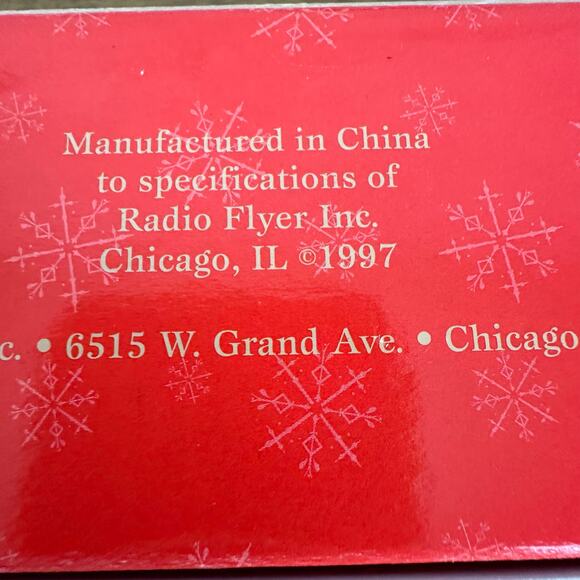 NEW 1997 Radio Flyer Christmas Ornament Collection Model 104 Little Red Wagon - Picture 5 of 7